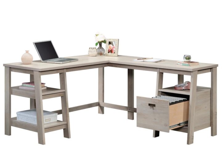 Need a little motivation to get you going on your big work projects? A revamped office space should do the trick! Update your home office with the charming style and design of this L-shaped desk from the Trestle® collection. This trestle desk offers a spacious top surface that provides you with room for everything you need like your laptop