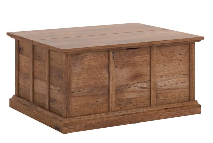 Double wide for double the storage. This modern farmhouse coffee table from the Cottage Road® collection brings together two sides of storage compartments for the ultimate addition to any home. This multifunctional piece of furniture can function as a coffee table with two separate flip-up storage sections for blankets