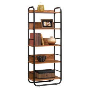 Bring a touch of modern flair into the living room with this 5-shelf bookcase from the Union Plain® collection. This open shelf bookcase features five spacious shelves for storage and display of a variety of items. Use this display bookcase in your living room for books