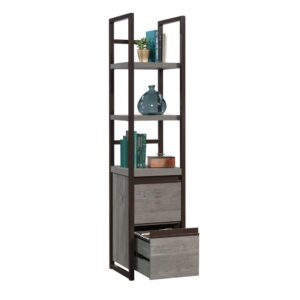 Storage with limited space in mind. Add style while considering the space in your home with this narrow bookcase from the Manhattan Gate® collection. This 2-shelf narrow bookcase features two shelves to store and display books