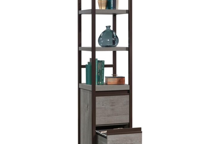 Storage with limited space in mind. Add style while considering the space in your home with this narrow bookcase from the Manhattan Gate® collection. This 2-shelf narrow bookcase features two shelves to store and display books