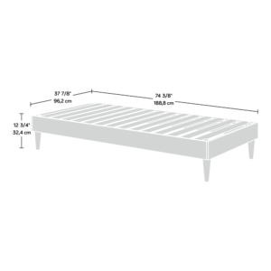 whether it is in the kid's bedroom or down the hallway in the guest room. Upgrade the kid's room from tween to teen with the refined look of the exotic woodgrain color. This twin size platform bed adds cozy style and simplistic beauty no matter where it rests. Catch a few mid-day zzz's on this twin platform bed frame as a day bed in the spare bedroom. With a wood finish that complements our Sindoori Mango® finish