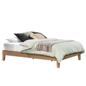 Say goodbye to the boring metal bed frames and cumbersome box springs of last year. Upgrade your home with this queen platform bed from the Cannery Bridge® collection. This queen size platform bed accommodates a queen-size mattress