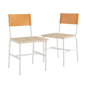 Bring a beautiful cottage aesthetic to your home with this dining chair set of 2 from the Boulevard Café collection. These kitchen table chairs set come complete with a pair of chairs to place around your dining table