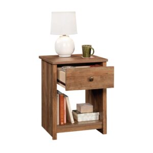 Upgrade your bedside storage with this nightstand from the River Ranch® collection. This nightstand with open storage features a drawer with metal runners and safety stops for your bedtime essentials—a glass of water