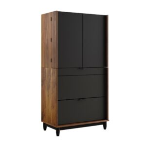 Who doesn't love a multifunctional cabinet? This computer cabinet from the Harvey Park® collection is the organizers dream. The hidden area behind the swing-out doors reveals various cubbyhole storage options for sticky notes