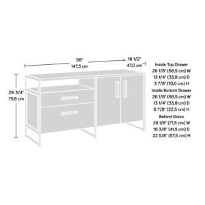 and every room of your home. This modern credenza accommodates up to a 60" TV weighing 70 lbs. or less