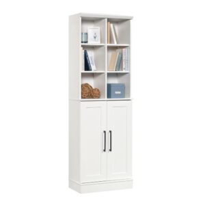 Configurable shelving to fit your specific storage needs. This 2-door storage cabinet from the HomePlus collection allows for a customizable design—allowing you to position the framed panel doors on either the top or bottom