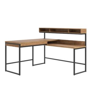 Bring style and expansive surface space into your home office with the L-shaped desk from the Manhattan Gate® collection. The top of this modern L-shaped desk features strong and lightweight 1" panel construction