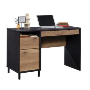 Your home workspace should be just as stylish as the rest of your home. Give your home office the upgrade it deserves with this computer desk with shelving from the Acadia Way® collection. This home office desk offers a spacious top surface that provides you with room for all your desk essentials like your laptop