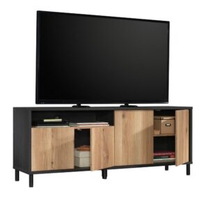 Add a touch of style and sophistication to your home décor with this credenza TV stand from the Acadia Way® collection. This modern TV credenza accommodates up to a 65" TV weighing 70 lbs. or less