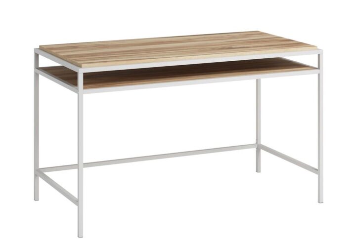 Working from home never looked so good. This writing desk from the Nova Loft® collection gives you a spacious workspace for any project—from working from home to writing out the grocery list. This writing table features a large top surface with enough space for your computer