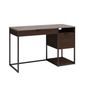 A small addition to your home office that packs a big punch. This single pedestal desk from the International Lux® collection features a pencil drawer with metal runners and safety stops that conveniently stores your favorite pencils