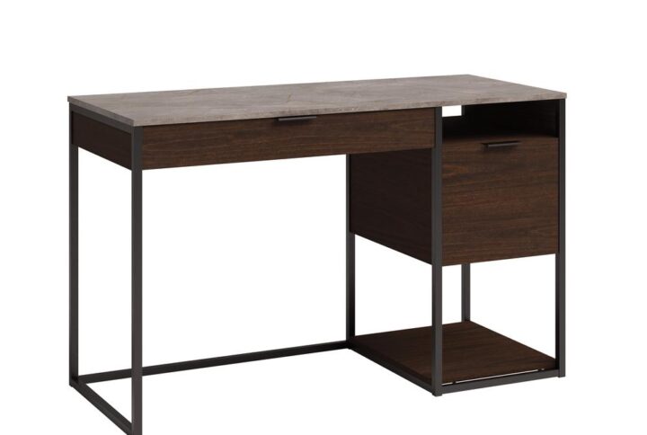 A small addition to your home office that packs a big punch. This single pedestal desk from the International Lux® collection features a pencil drawer with metal runners and safety stops that conveniently stores your favorite pencils