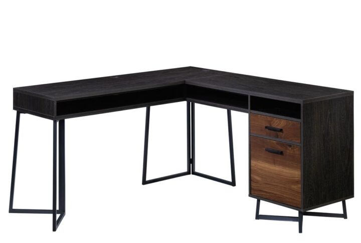 For an L-shaped desk with some flair