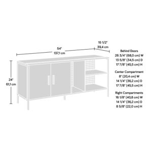 this TV credenza from the Market Commons® collection adds flair and storage in any room of your home. This credenza TV stand accommodates up to a 60" TV weighing 70 lbs. or less