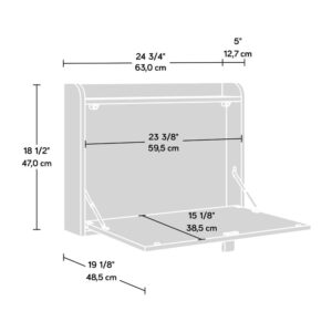 the kitchen or even your bedroom! The door flips down to create a spacious work surface that can accommodate your laptop