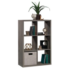 while adding the style that you love with this 6-cube organizer from the Sauder Select collection. This storage bookcase features six cubbyhole areas that provide you with the space you need to store items like your collection of books