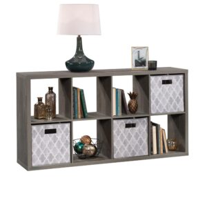 Kick clutter and chaos to the curb. Become the master of organization with the versatile storage options of this 8-cube organizer from the Sauder Select collection. This tall storage bookcase features eight spacious cubbyholes for convenient storage of items like your collection of books