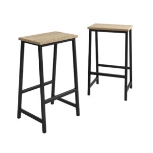 Take a seat and rest your feet. Create versatile seating options in your home all while adding sleek style and modern-inspired design to any room in your household with this set of two counter-height stools from the North Avenue® collection. This trendy kitchen counter chair set features a comfortable