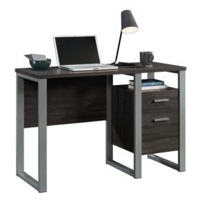 Whether you're looking for a place to get some work done or just need another surface for your home hobbies. This single pedestal desk from the Rock Glen® collection is perfect for you. This home office desk with storage features a small storage drawer with metal runners and safety stops that provides versatile storage for pens