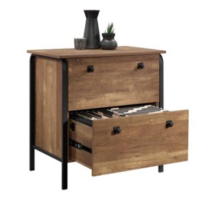 A bold design with soft curves makes the 2-drawer lateral file cabinet from the Station House collection a stylish addition to your home office space. This lateral file cabinet features  two drawers with smooth