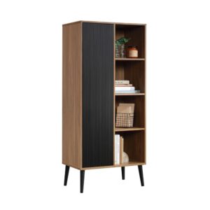 say 'hello' to this storage cabinet with door from the Ambleside™ collection. This modern storage cabinet features two fixed shelves and four adjustable shelves to accommodate a variety of items. Customize your living room storage cabinet to display or store books