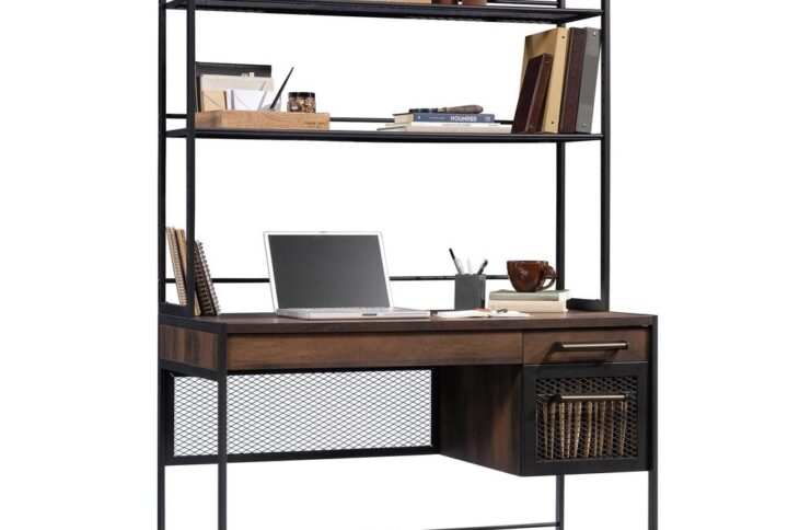 A universal desk for any task. This desk with hutch from the Briarbrook™ collection is the spacious storage heavy hitter you need for your home office. This computer desk with hutch features a spacious top surface work area for your computer or laptop