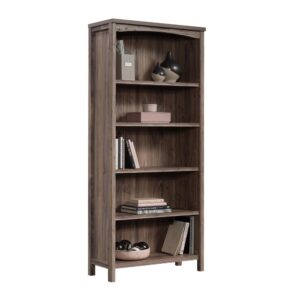 Add the versatile storage options that your home needs while adding the beautiful style and design that you want with this transitional 5-shelf bookcase from the Woodburn collection. This display bookcase features five spacious shelves that provide you with all the room you need to store a variety of different items like your collection of novels