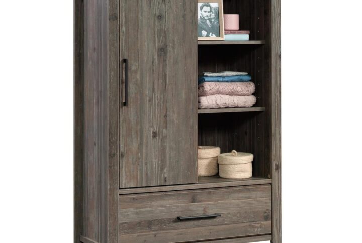 Running out of storage for your clothes? Create the additional storage space that your home needs without having to sacrifice on the style that you love with this wardrobe armoire from the Summit Station® collection. This wardrobe cabinet features a sliding door so you can display the best and hide the rest