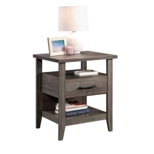 Complete the look of your bedroom with the simplistic charm and universal appeal of this bedside table with drawer from the Summit Station® collection. The spacious top surface of this nightstand with drawer provides you with the perfect amount of space for all your bedside needs – an accent lamp