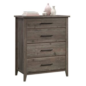 Bring the cool toned look into the bedroom with this 4-drawer chest from the Summit Station® collection. This bedroom chest of drawers features four drawers that open and close on smooth metal runners for convenient storage of jeans