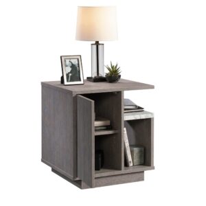 Complete your bedroom or living room aesthetic with a unique contemporary nightstand or end table. The nightstand with door from the East Rock™ collection offers an uncommon modern style and bold design that will take your space to the next level. This nightstand with open shelf offers a spacious top surface with room to display items like an alarm clock