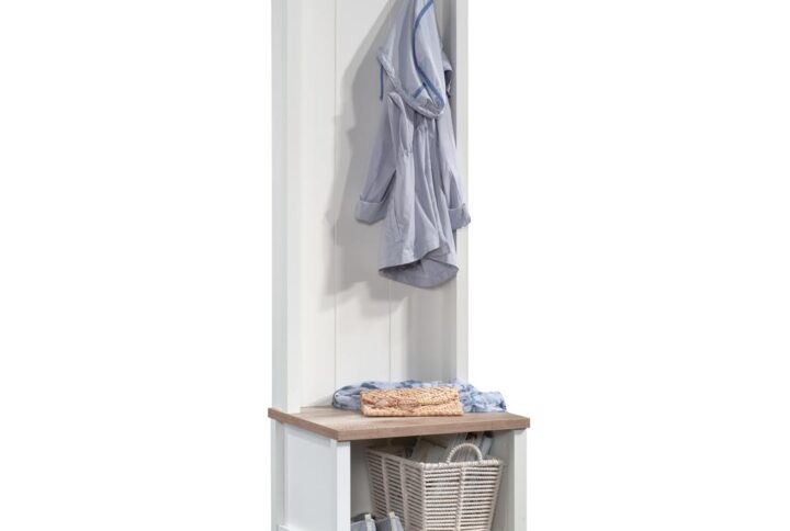 Lack of storage space is a thing of the past. Create the additional storage your home needs while taking only a fraction of the space with this entryway storage from the Cottage Road® collection. This entryway bench with storage features three sturdy pegs that are perfect for hanging items like coats