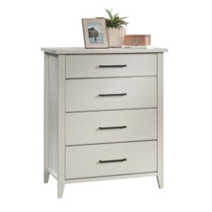 Too many clothes and not enough storage space? Not for long! Create the versatile storage options that your home needs without having to sacrifice on the style you love with this 4-drawer chest from the Summit Station® collection. This modern dresser features four drawers that open and close on smooth metal runners making it ideal for easy access storage of a variety of different items like stacks of blue jeans and button up shirts to your comfy sweatpants and secret stash of t-shirts. The three lower drawers are extra deep for storage of your bulkiest sweaters or extra bed linens. This bedroom chest of drawers features a spacious top surface that makes a great place for additional storage of bedroom essentials and displaying home décor items like an accent lamp