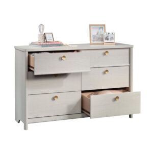 Give yourself spacious storage and good looks with this 6-drawer dresser from the Dover Edge® collection. We know how difficult it can be to cram sweaters