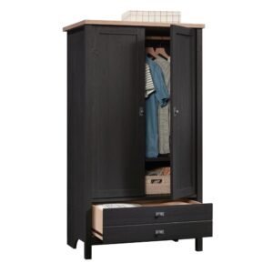 A clothing armoire that is sleek