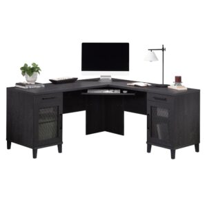 the L-shaped desk from the Tiffin Line collection might be your ticket. This L-desk features plenty of desk top space for your computer