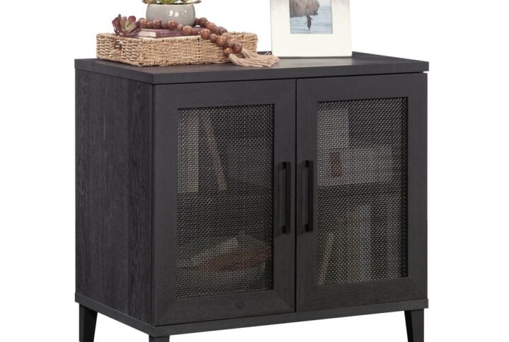 Any modern home office must have storage space. Add stylish and convenient storage to your workspace with this base cabinet from the Tiffin Line collection. Use the top surface of this 2-door storage cabinet for a lamp