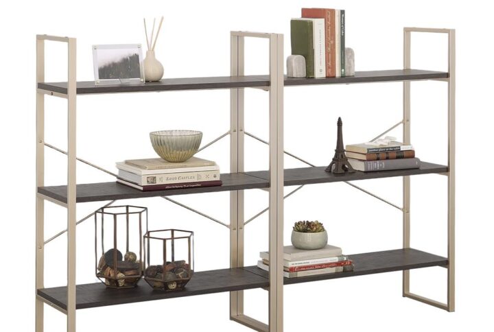 Enhance your living space with the striking bookcase set from the Walter Heights™ collection. This remarkable 6-shelf bookcase