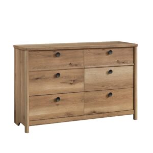 modern inspired style that you want with this 6-drawer dresser from the Dover Edge® collection. This bedroom dresser features six large drawers that open and close on smooth metal runners