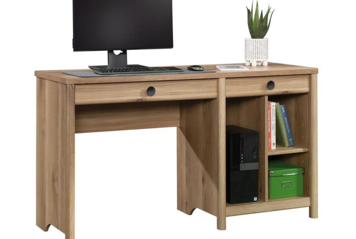 Give your home workspace a fresh new look with this home office computer desk from the Dover Edge® collection. The spacious desk top surface of this computer desk with drawers provides you with ample room for all your must-have desk essentials – your collection of notepads