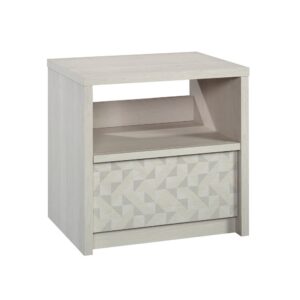 this nightstand from the Harvey Park® collection is the perfect complement to any bedroom. This nightstand with open shelf features a drawer with metal runners and safety stops with a T-lock assembly system—meaning you'll spend less time putting it together and more time enjoying your 1-drawer nightstand. This drawer is great for storing crossword puzzles