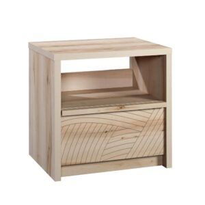 creating an easy-to-use nightstand that is as functional as it is stylish. The drawer of this nightstand with open storage is great for hiding away your daily vitamins