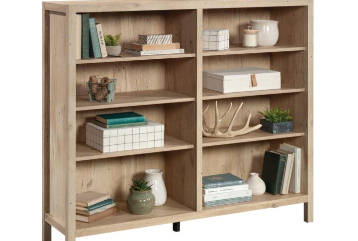 The perfect piece to display and store books or your favorite décor items in any room of your house.  This cubby bookcase from the Pacific View® collection fits the bill.  A wide bookcase with cubby storage is a great piece to display framed photos