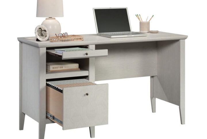 A simple desk that does the job in any setting. This single pedestal desk from the Larkin Ledge™ collection fulfills a necessary role