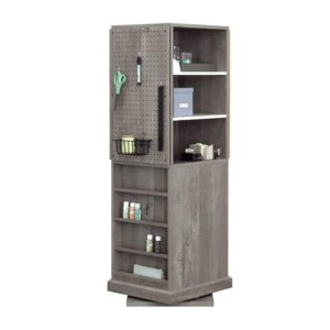 Raise your expectations for craft supply storage to new heights with this craft tower organizer from the Craft Pro Series. This sewing storage cabinet features a swivel base that spins completely around