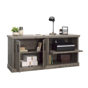 The best storage furniture in your home should include a combination of hidden and open storage. This office credenza from the Aspen Post collection offers that coveted combo. Whether your home office or living room needs extra storage