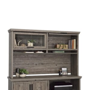 This hutch for desk is the perfect office add-on from the Aspen Post collection. It can be used as an office credenza hutch or L-shaped desk hutch since it easily attaches to Credenza (433681) or L-Shaped Desk (433686). Give your office a completed look and extra panache. The top of this office storage hutch features strong and lightweight