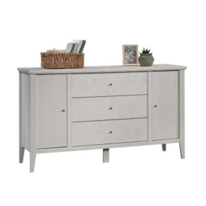 Extra bedroom storage is a good thing. This double dresser from the Larkin Ledge collection has room for lots of clothes and bedroom accessories too! This country style dresser features three spacious drawers that open and close on smooth metal runners with safety stops. These drawers are perfect for storing t-shirts